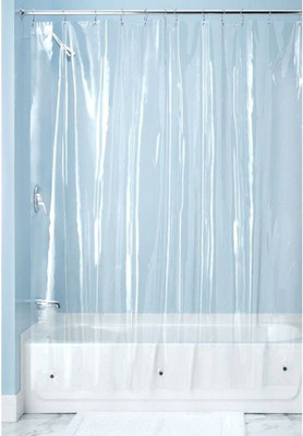 SHAVIN 274 cm (9 ft) Long Door PVC Transparent Curtain Single Curtain(TRANSPARENT, Solid)