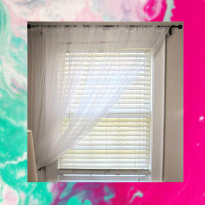 Pop Shade 183 cm (6 ft) Door Polyester Transparent Curtain (Pack Of 2)(Transparent, Solid)