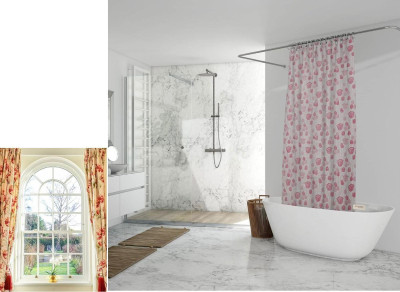 Pop Shade 213 cm (7 ft) Long Door PVC Semi Transparent Curtain Single Curtain(Pink, Orange, Blue, Grey, Plain)