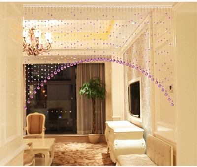 Active Handicraft 90 cm (3 ft) PVC Transparent Window Curtain Single Curtain(Self Design, Pink)