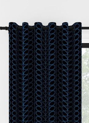 S21 274 cm (9 ft) Long Door Polyester Room Darkening Curtain Single Curtain(Blue, Floral)