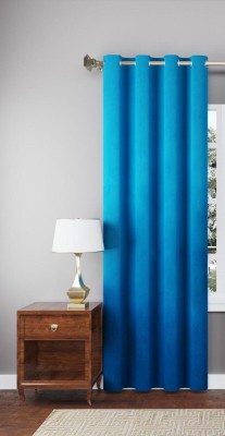 Dashing Fabrics 152.4 cm (5 ft) Velvet Blackout Window Curtain Single Curtain(Solid, Light Blue)