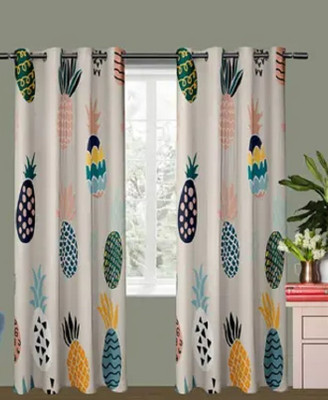 OHD 214 cm (7 ft) Door Polyester Room Darkening Curtain Single Curtain(Multicolor, Floral)