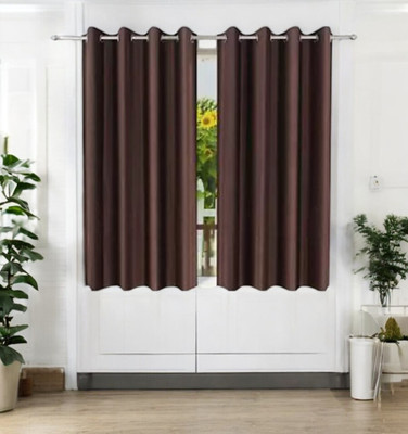 Sehbhagi 152 cm (5 ft) Window Polyester Semi Transparent Curtain (Pack Of 2)(Multicolor, Abstract)
