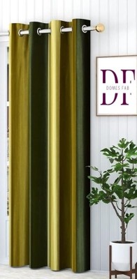 Domesfab 274 cm (9 ft) Polyester Room Darkening Long Door Curtain Single Curtain(Plain, Green 9ft)