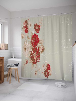 BEST FAB 274 cm (9 ft) Polyester Room Darkening Long Door Curtain (Pack Of 2)(Floral, Cream)