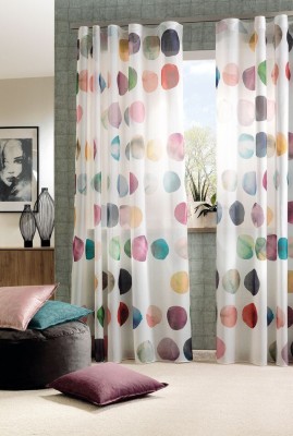 SJV 214 cm (7 ft) Polyester Room Darkening Door Curtain (Pack Of 2)(Geometric, Multicolor)