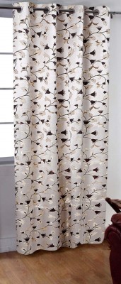 Freshfromloom 304 cm (10 ft) Polyester Room Darkening Long Door Curtain Single Curtain(Abstract, Coffee)