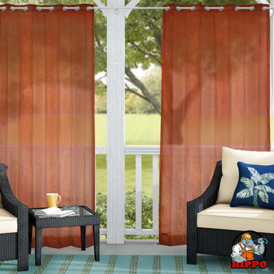 Hippo 274 cm (9 ft) Long Door Net Room Darkening Curtain (Pack Of 2)(Brown, Self Design)