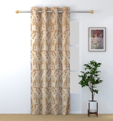 Freshfromloom 182 cm (6 ft) Polyester Room Darkening Window Curtain Single Curtain(Abstract, Beige)