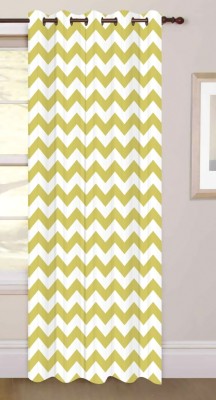 Ad Tex 154 cm (5 ft) Polyester Room Darkening Window Curtain Single Curtain(Geometric, Yellow)