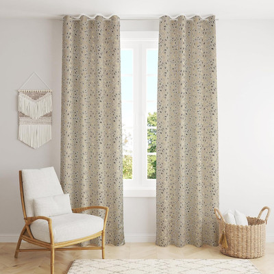 Fresh from Loom 274 cm (9 ft) Long Door Polyester Room Darkening Curtain (Pack Of 2)(Creepers Coffee, Floral)