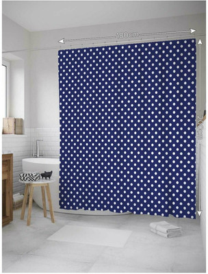 S21 214 cm (7 ft) Door Polyester Room Darkening Curtain (Pack Of 2)(Blue, Floral)