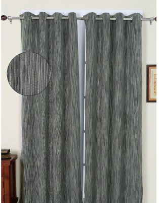 Elegance 152 cm (5 ft) Polyester Room Darkening Window Curtain Single Curtain(Solid, 5ft Darkgrey)