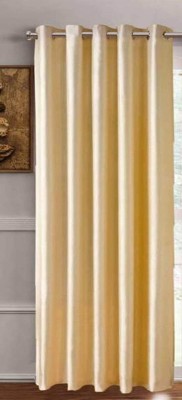 kanhomz 152.4 cm (5 ft) Polyester Semi Transparent Window Curtain Single Curtain(Solid, Cream)