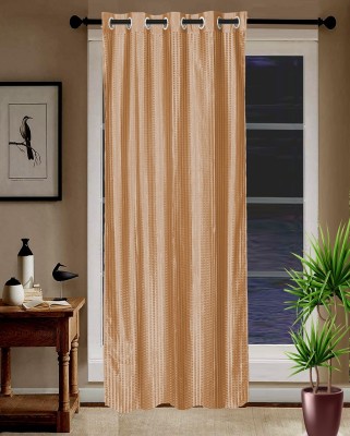 Shappy Attires 210 cm (7 ft) Polyester Blackout Door Curtain Single Curtain(Solid, Yellow)