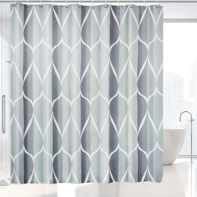 SNOWIE SOFT 180 cm (6 ft) Shower Polyester Room Darkening Curtain Single Curtain(Minimalist Grey, Self Design)