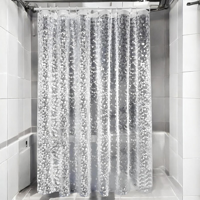 Furnish Flow 214 cm (7 ft) Door Polyester Semi Transparent Curtain (Pack Of 4)(White, Floral)