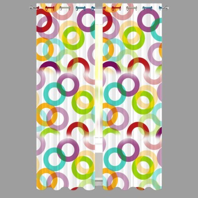 V21 274 cm (9 ft) Polyester Room Darkening Long Door Curtain (Pack Of 2)(Geometric, Multicolor)