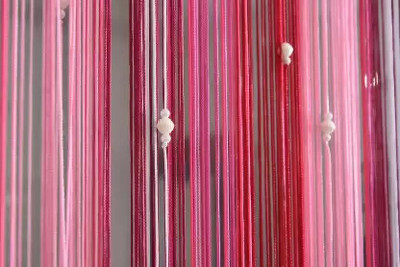 Pomp & Romp 213 cm (7 ft) Polyester Semi Transparent Door Curtain Single Curtain(Solid, Diamond Pink)