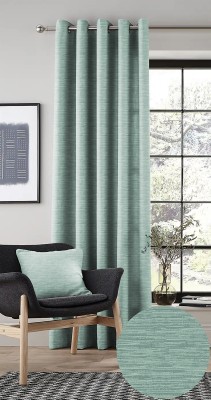 NEFERTITI HOME 213.36 cm (7 ft) Polyester Blackout Door Curtain Single Curtain(Striped, Sea Green)