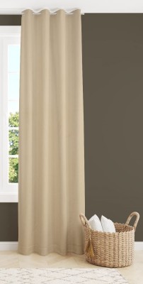 Freshfromloom 274 cm (9 ft) Velvet Room Darkening Long Door Curtain Single Curtain(Solid, Cream)