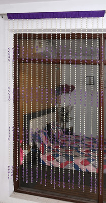 ARVI Deco 214 cm (7 ft) Door Blends Transparent Curtain Single Curtain(Purple, Geometric)