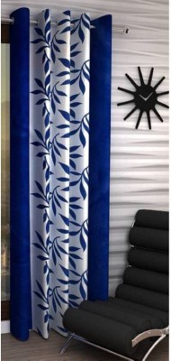 Immix 182.88 cm (6 ft) Polyester Semi Transparent Shower Curtain Single Curtain(Printed, Blue)