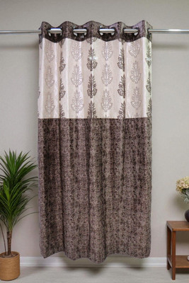 MH MAHALAXMI HANDLOOM 213 cm (7 ft) Polyester Semi Transparent Door Curtain Single Curtain(Solid, Multicolor)