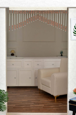 SLHTEXTILES 60 cm (2 ft) PVC Transparent Window Curtain Single Curtain(Self Design, Coffy)