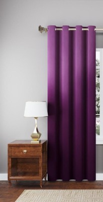 Dashing Fabrics 213.36 cm (7 ft) Velvet Blackout Door Curtain Single Curtain(Solid, Purple)