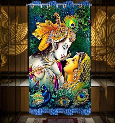 BELLA TRUE 152 cm (5 ft) Polyester Semi Transparent Window Curtain Single Curtain(Printed, Multicolor 14)