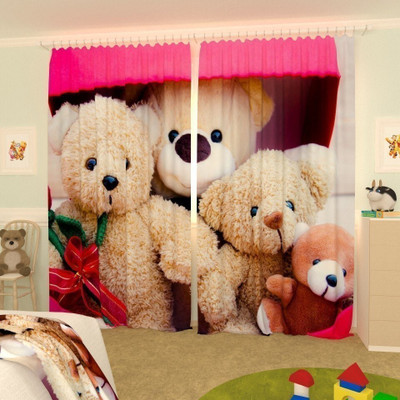 RISKY FAB 154 cm (5 ft) Window Polyester Room Darkening Curtain Single Curtain(Yellow, Cartoon)