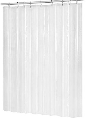 Alina 243 cm (8 ft) PVC Transparent Door Curtain Single Curtain(Plain, Brown)