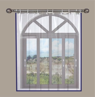 Krishnavidya 183 cm (6 ft) PVC Transparent Window Curtain Single Curtain(Plain, CLEAR)