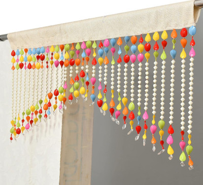 AFSN 60 cm (2 ft) Window PVC Transparent Curtain Single Curtain(Multicolor, Striped)