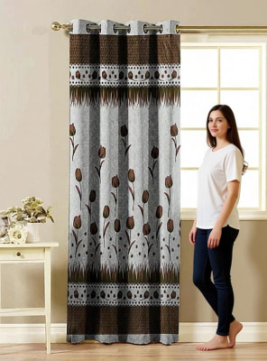 Sehbhagi 153 cm (5ft) Window Curtain(Brown)