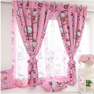S4v 154 cm (5 ft) Polyester Room Darkening Window Curtain Single Curtain(Cartoon, Red)