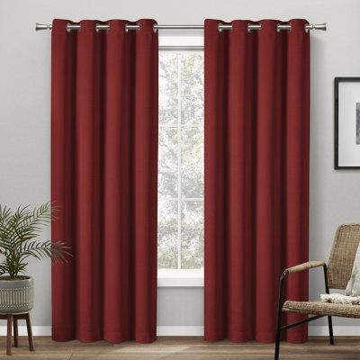 ZIQRA 152 cm (5 ft) Polyester Blackout Window Curtain Single Curtain(Solid, Maroon)