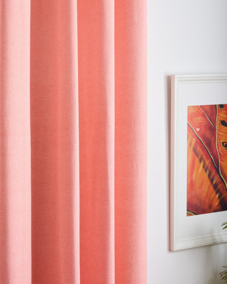 KITESCREATION 152 cm (5 ft) Cotton Semi Transparent Window Curtain Single Curtain(Plain, Multicolor)
