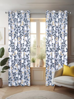 Vendola 274 cm (9 ft) Polyester Blackout Long Door Curtain (Pack Of 2)(Printed, Huhana-2)