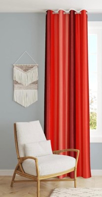 kanhomz 152.4 cm (5 ft) Polyester Room Darkening Window Curtain Single Curtain(Plain, Red)