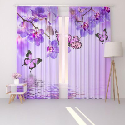 Tample Fab 274 cm (9 ft) Long Door Polyester Room Darkening Curtain (Pack Of 2)(Pink, Floral)