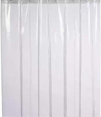 Chhapri 212 cm (7 ft) PVC Transparent Long Door Curtain Single Curtain(Plain, Transparent)