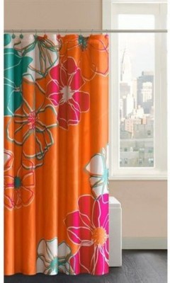 Ad Nx 274 cm (9 ft) Polyester Room Darkening Long Door Curtain (Pack Of 2)(Floral, Red)