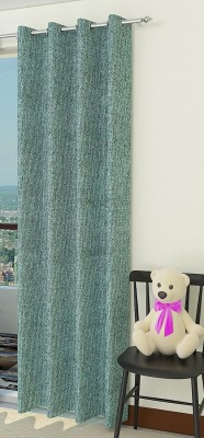 Freshfromloom 274 cm (9 ft) Polyester Room Darkening Long Door Curtain Single Curtain(Plain, Light Green)