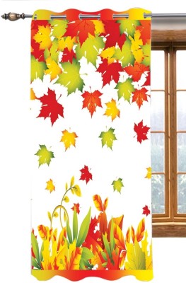 EXOTICE 150 cm (5 ft) Polyester Blackout Window Curtain Single Curtain(Printed, Red, Green)