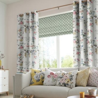 nobel fab 154 cm (5 ft) Polyester Room Darkening Window Curtain (Pack Of 2)(Floral, Pink)