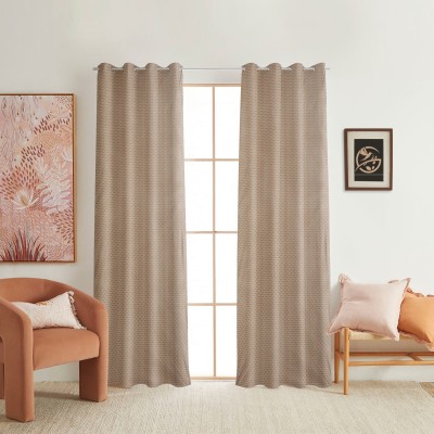 croox 275 cm (9 ft) Polyester Room Darkening Long Door Curtain (Pack Of 2)(Solid, Coffee)