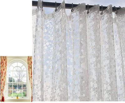 Pop Shade 243 cm (8 ft) Long Door PVC Semi Transparent Curtain Single Curtain(Pink, Orange, Blue, Grey, Plain)